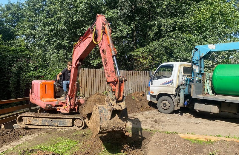 Монтаж газгольдера Спецгаз 6600 л в Можайске под ключ для частного дома